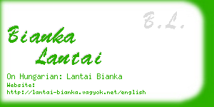 bianka lantai business card